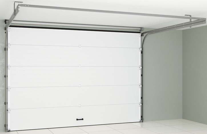 Ворота гаражные секционные с торсионными пружинами из алюминиевых панелей RSD02LUX